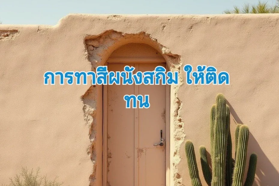 ทาสีสกิมผนังบ้าน
