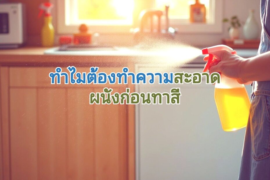 ทำความสะอาดผนังก่อนจะทาสี