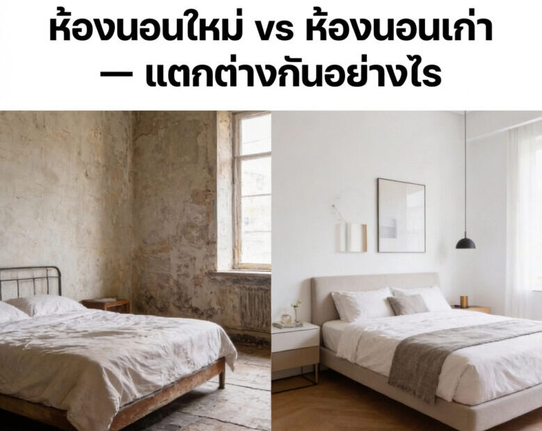 ห้องนอนใหม่ vs ห้องนอนเก่า