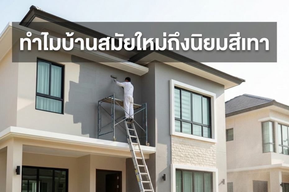 ทาสีบ้านสีเทา