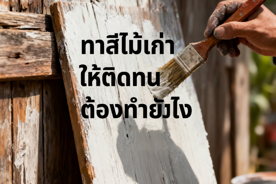 ทาสีไม้เก่าให้ติดทน