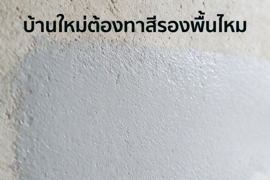บ้านใหม่ทาสีรองพื้นไหม